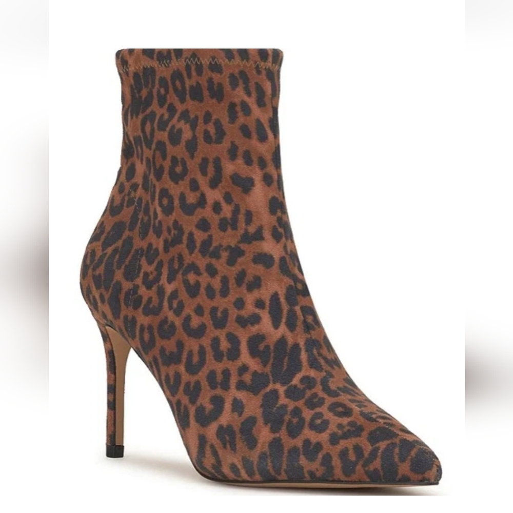 NWT Jessica Simpson Semaja Leopard High Heel Pointy Toe Stilleto Bootie Boots